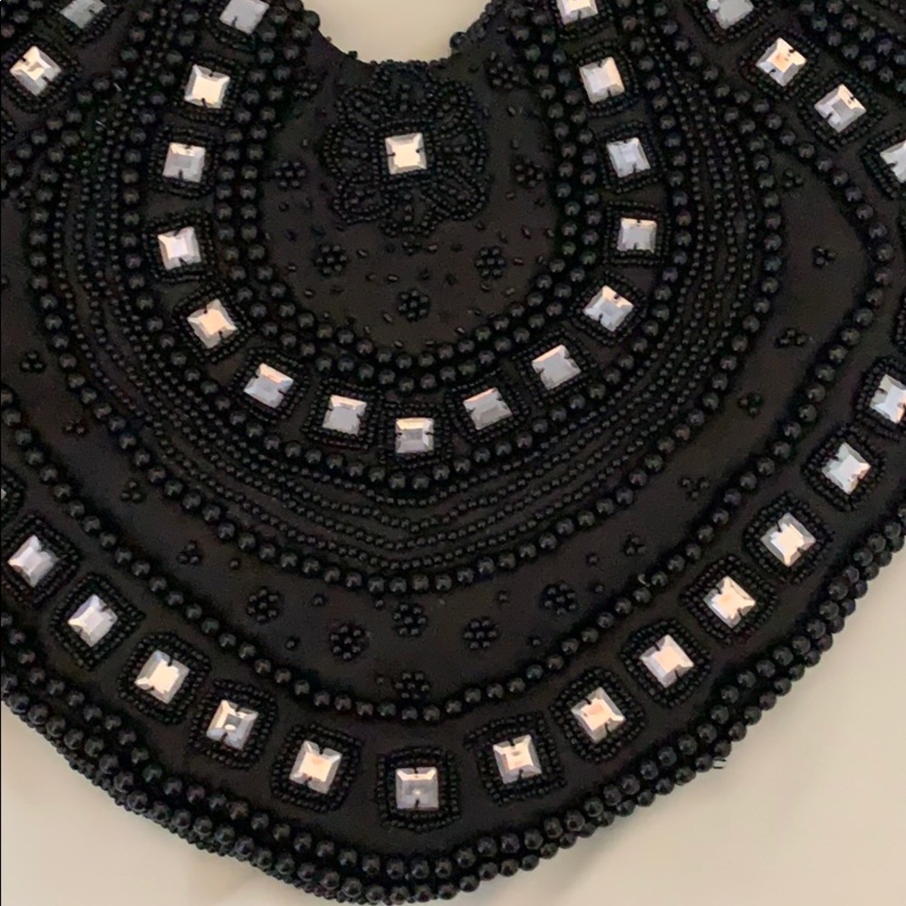 Vtg Unique Beaded Shoulder Evening Handbag Purse - Picture 11 of 11